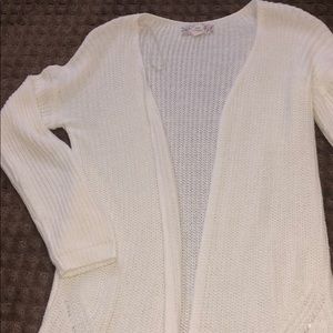 white cardigan